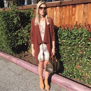 Margaret O’Leary wool and cashmere duster in clay burgundy size L